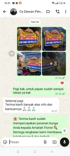 Testimonial Papan Bunga Pernikahan citumenggung